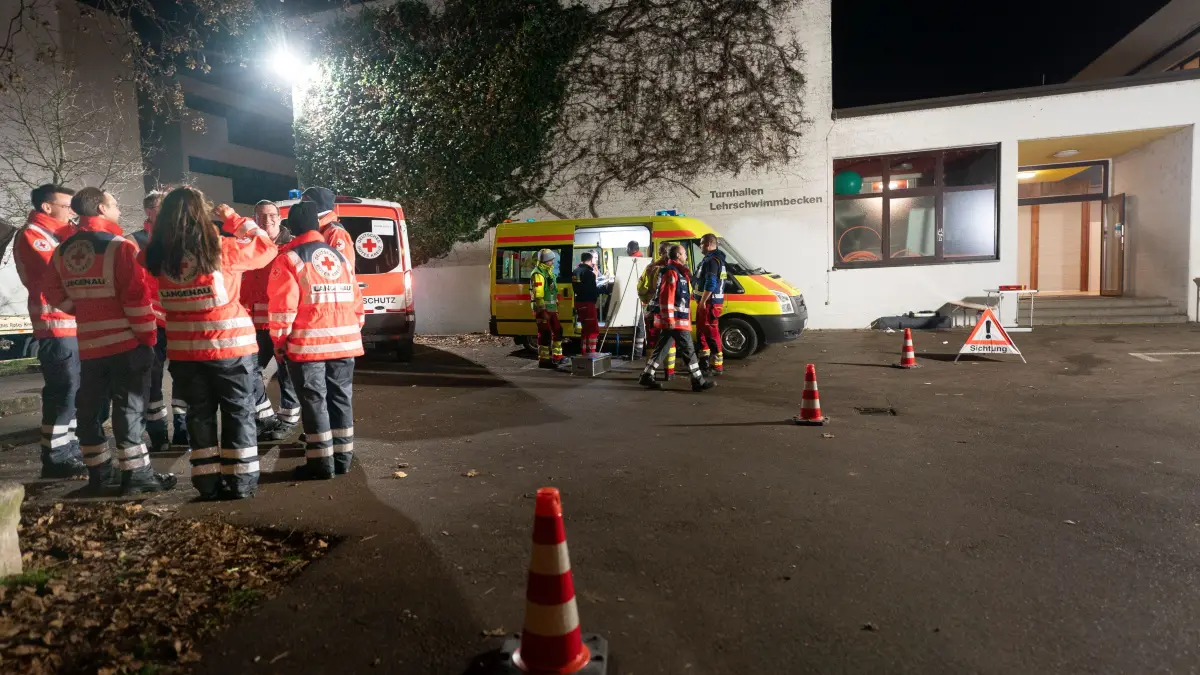 Blindgänger Bombenfund in Ulm auf der Müller-Baustelle Hilfskräfte
