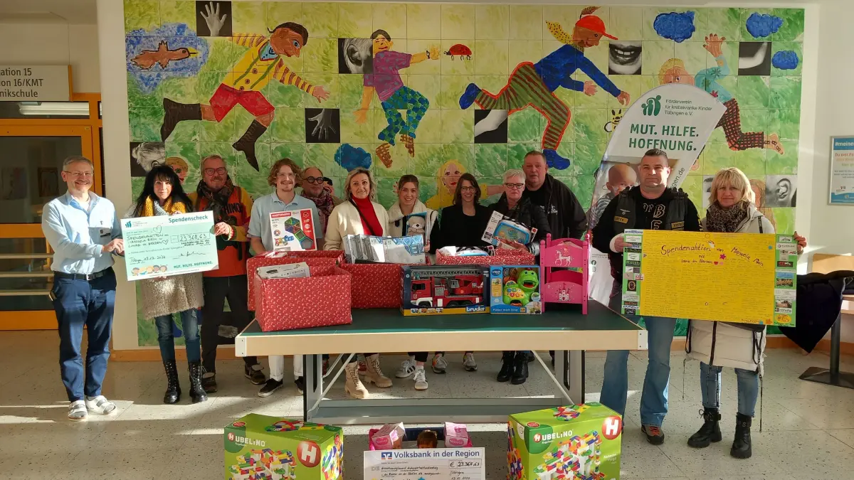 Spende: 23.000 Euro aus privater Hand an die Tübinger Kinderklinik | swp.de