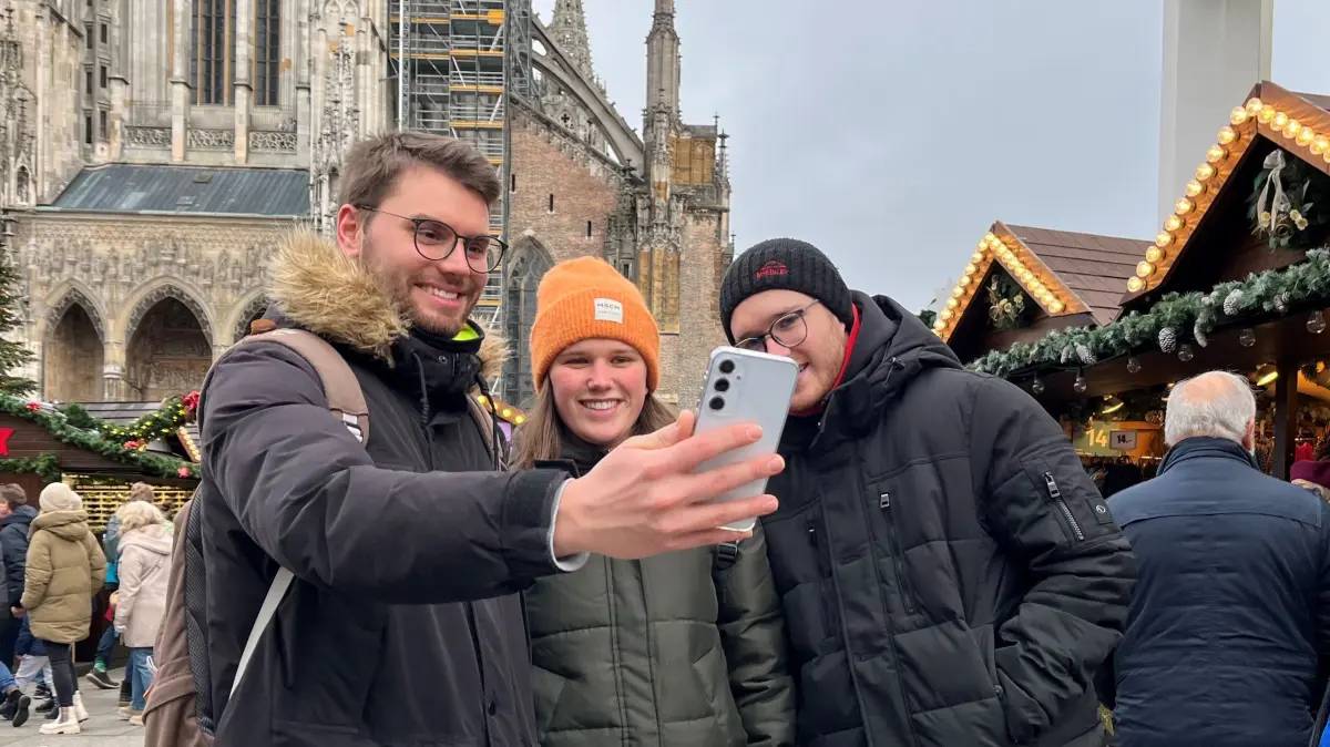 Benjamin, Luca und Ben aus Geislingen waren am Samstag auf dem Ulmer Weihnachtsmarkt. Angst vor einem Anschlag haben sie nicht.