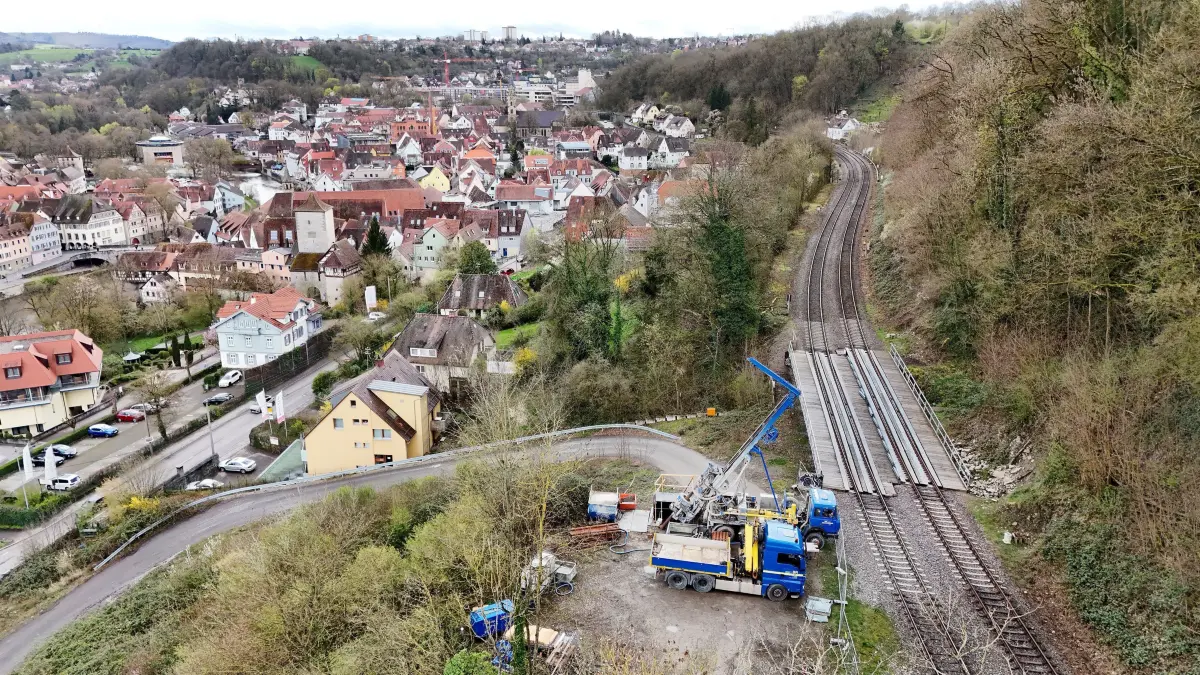 Weilertunnel Schwäbisch Hall - Probebohrungen - Hydrologisches Gutachten - Behelfsbrücke: Weilertunnel Schwäbisch Hall - Probebohrungen - Hydrologisches Gutachten - Behelfsbrücke