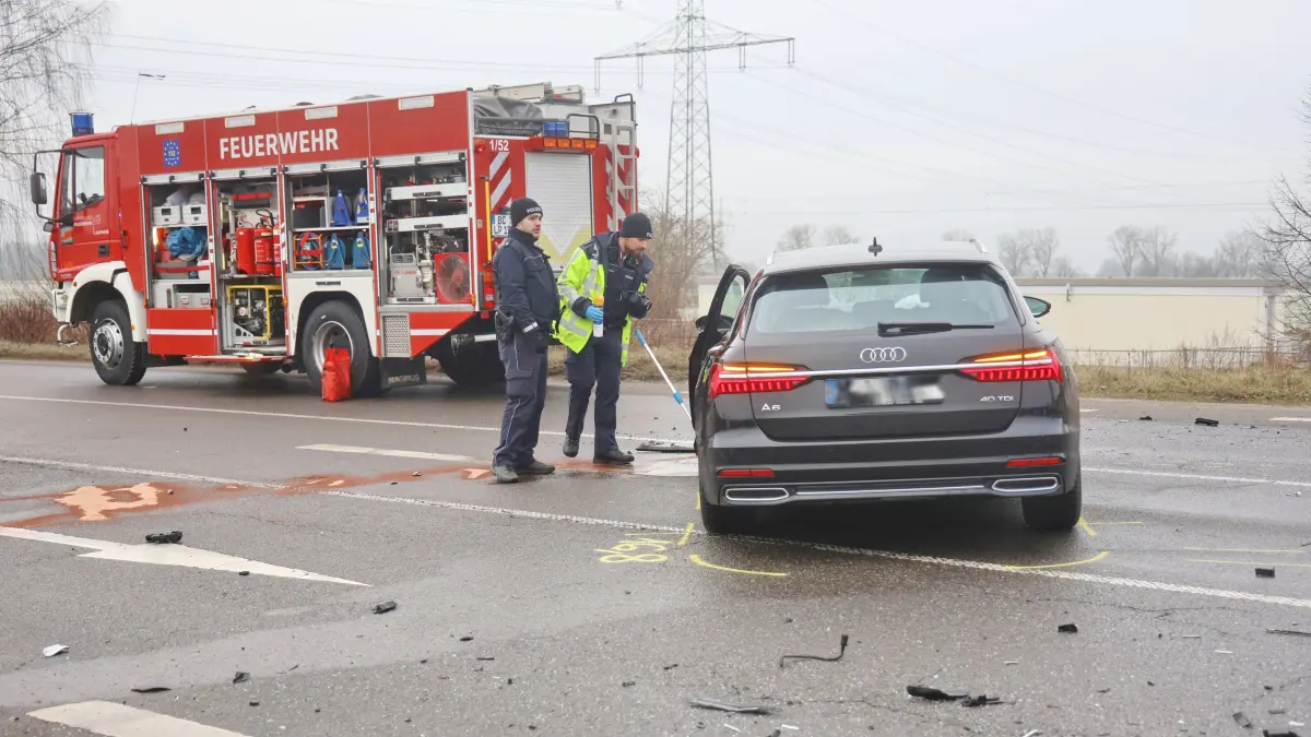 Schwerer Crash bei Laupheim.