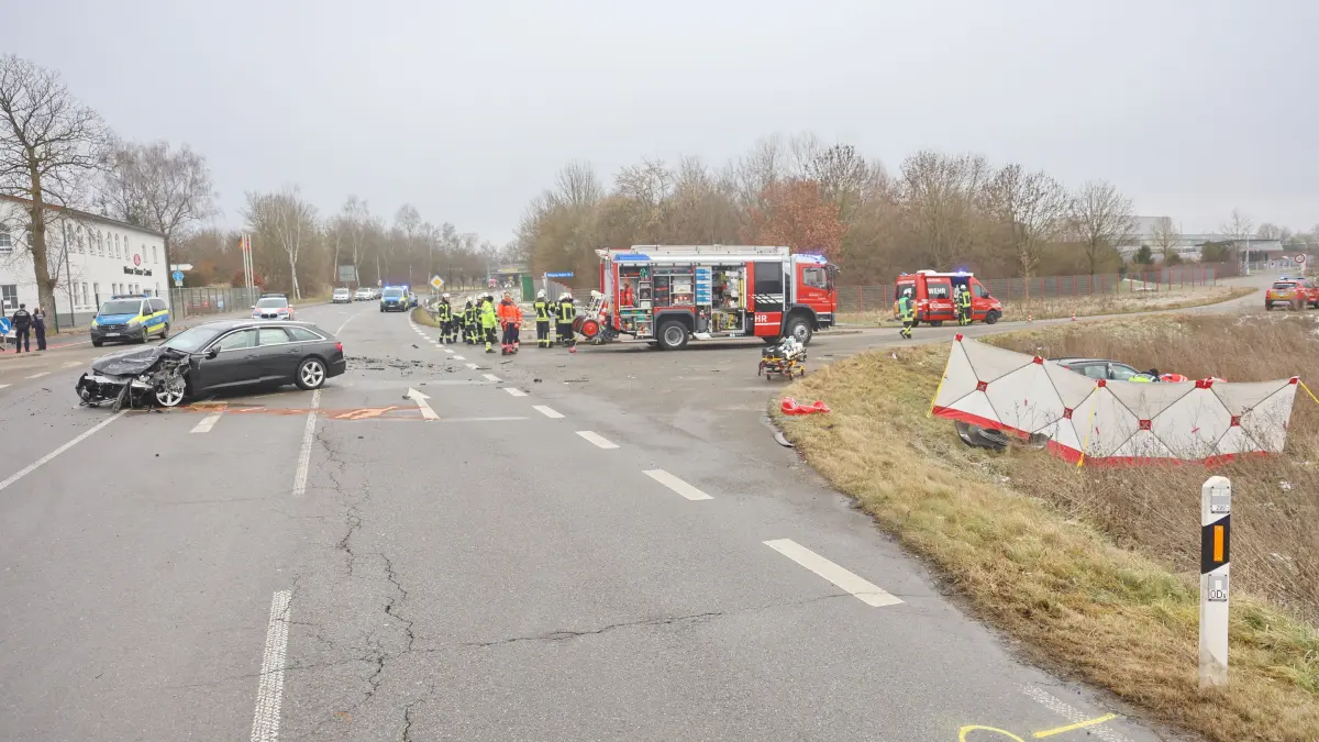 Schwerer Crash bei Laupheim.