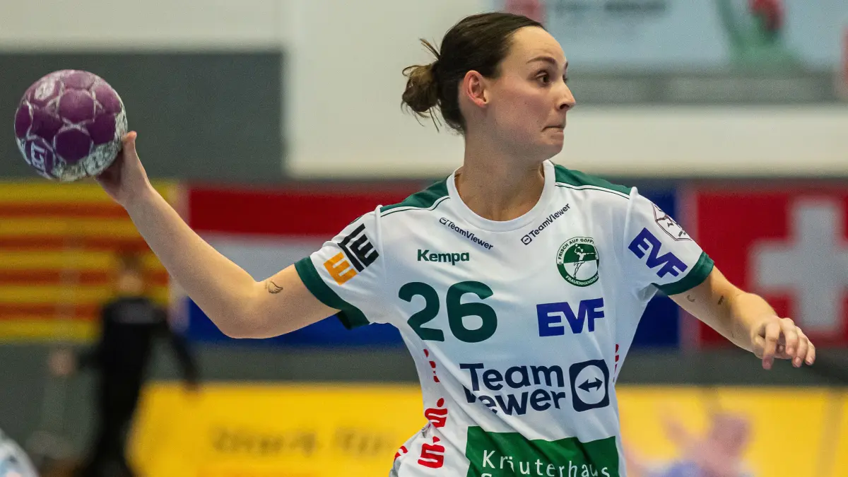 HSG Blomberg-Lippe vs. Frisch Auf Goeppingen, Handball, 1. Bundesliga, Spielzeit 2024/2025, 04.01.2025: Leonie Patorra (Frisch Auf Frauen, #26) am Ball, HSG Blomberg-Lippe vs. Frisch Auf Goeppingen, Handball, 1. Bundesliga, Spielzeit 2024/2025, 04.01.2025
Foto: EIBNER/Michael Schmidt