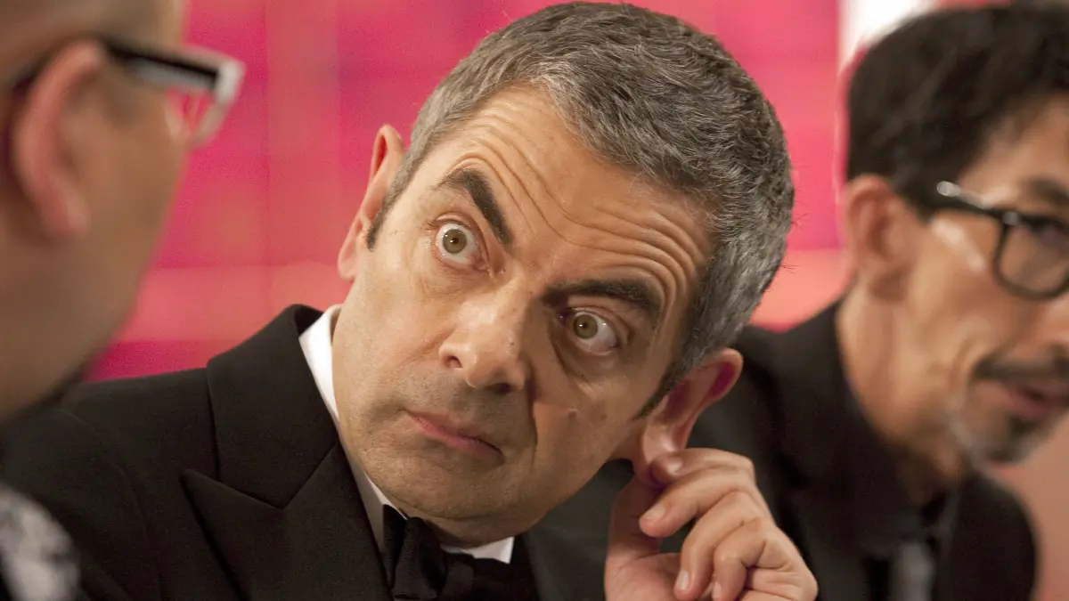 Rowan Atkinson in seiner Rolle als Johnny English. Der britische Schauspieler wird heute 70 Jahre alt.