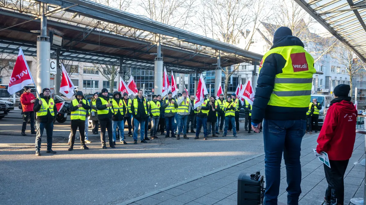 Göppingen ZOB Streik ÖPNV Busfahrer Verdi