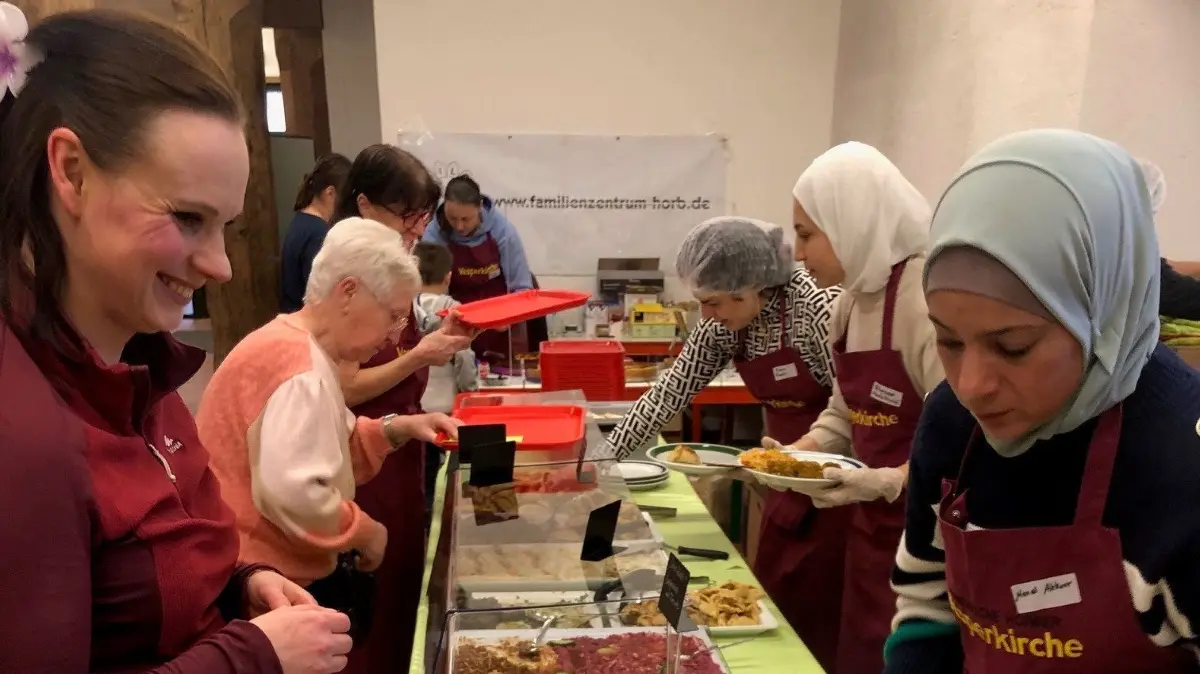 Das syrische Restaurant „Morgenland“ servierte ein warmes Mittagessen.