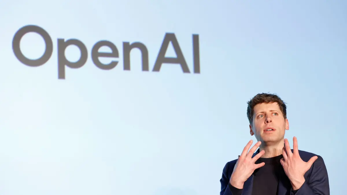 Pressekonferenz von SoftBank und Open AI Alliance in Japan: 03.02.2025, Japan, Tokio: Sam Altman, CEO von OpenAI, spricht während einer Pressekonferenz. Foto: Rodrigo Reyes Marin/ZUMA Press Wire/dpa +++ dpa-Bildfunk +++