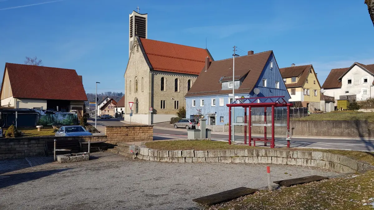 Gemeinderat Oberrot Überdachung Brühlplatz Hausen