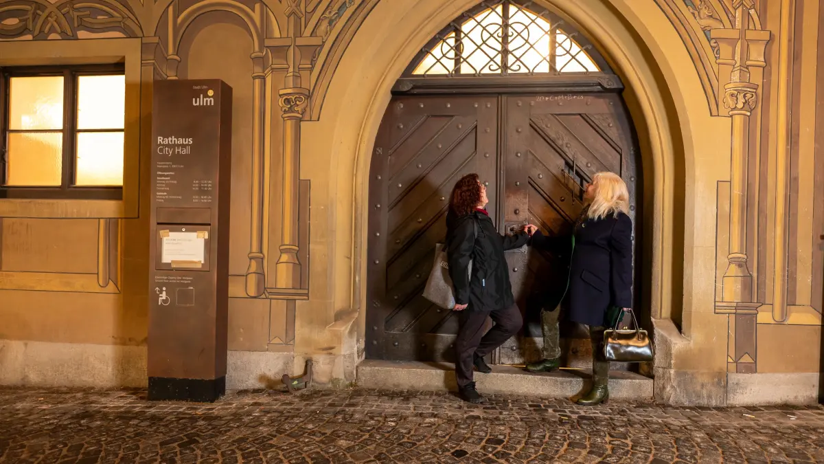 Wahlabend in Ulm Bundestagswahl 2025, Rathaus Ulm