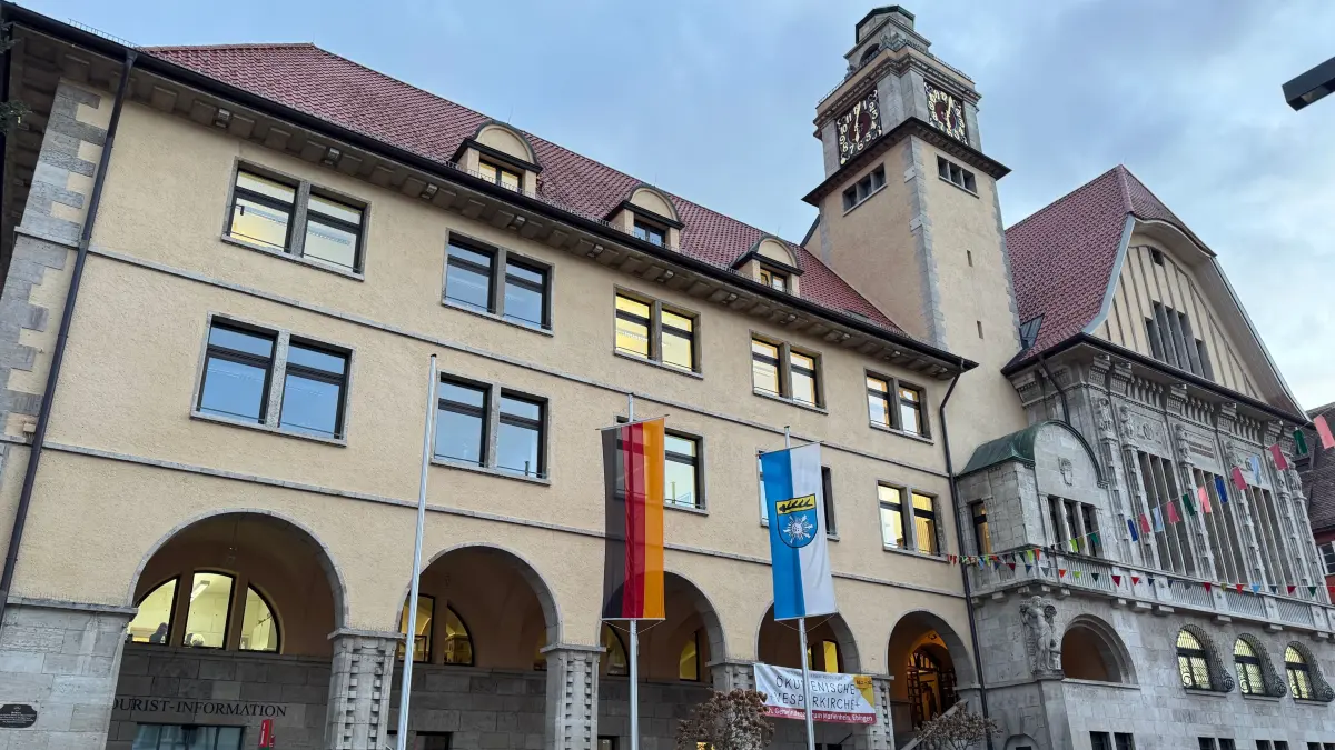Auch im Rathaus in Ebingen wurde gewählt.