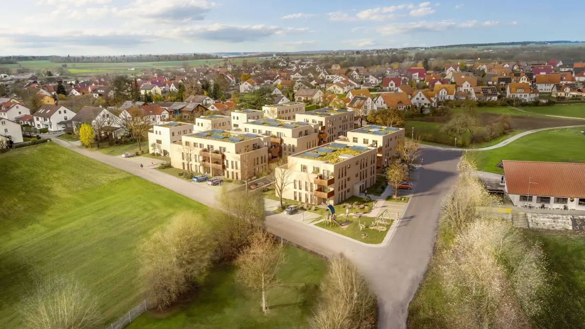 Visualisierung des geplanten Wohnparks in Tiefenbach.