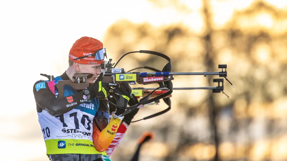 Lukas Tannheimer bei der WM in Östersund.