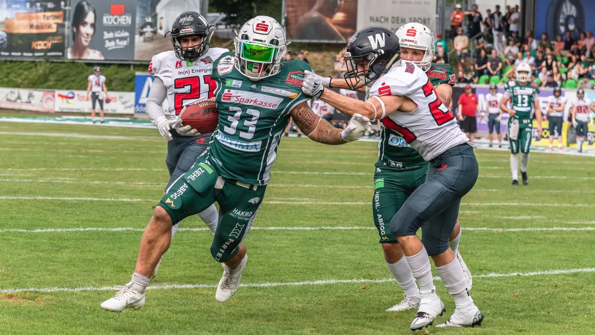 American Football GFL 2024 Schwäbisch Hall Unicorns - Kirchdorf Wildcats 45:17: American Football GFL 2024 Schwäbisch Hall Unicorns - Kirchdorf Wildcats 45:17