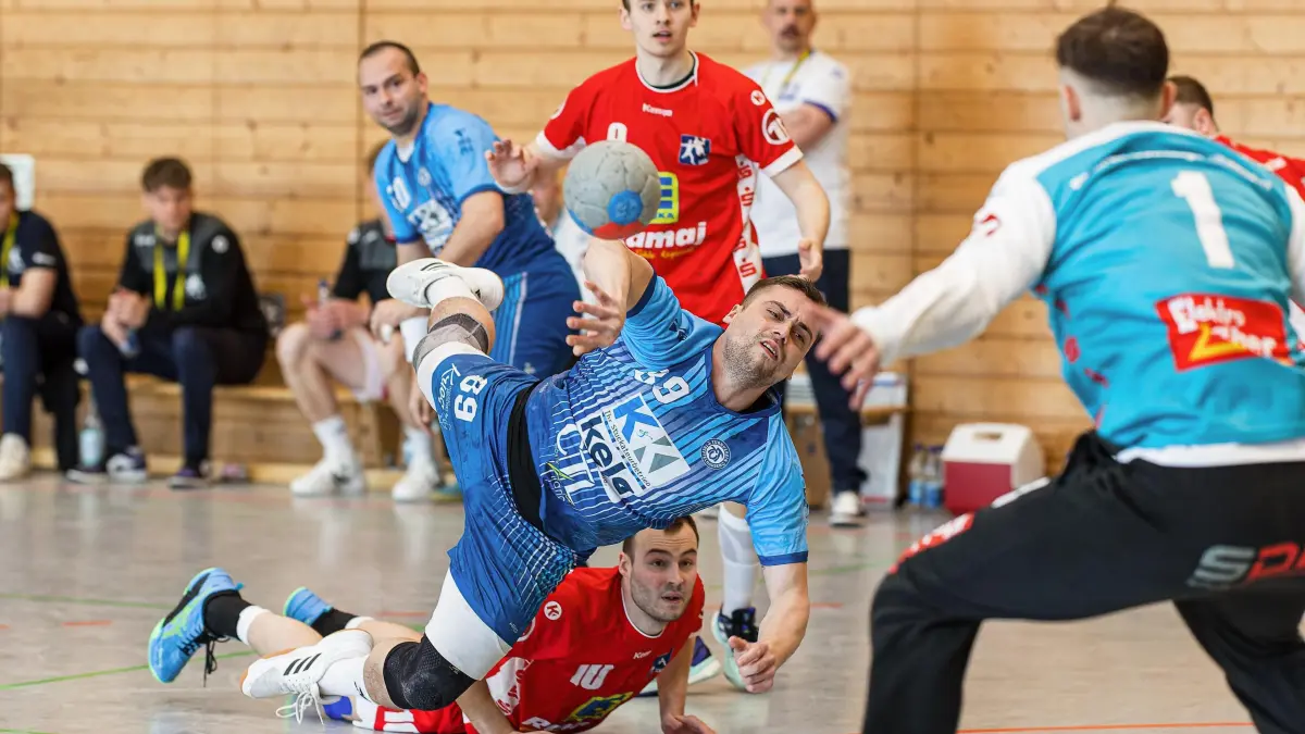 Handball Landesliga: Handball Landesliga; TV Treffelhausen - SG Herbrechtingen-Bolheim;
Jannik Bühler (TV Treffelhausen, #89);
09.03.2025; Alb-Sporthalle, Böhmenkirch.
Foto: Thomas Madel
