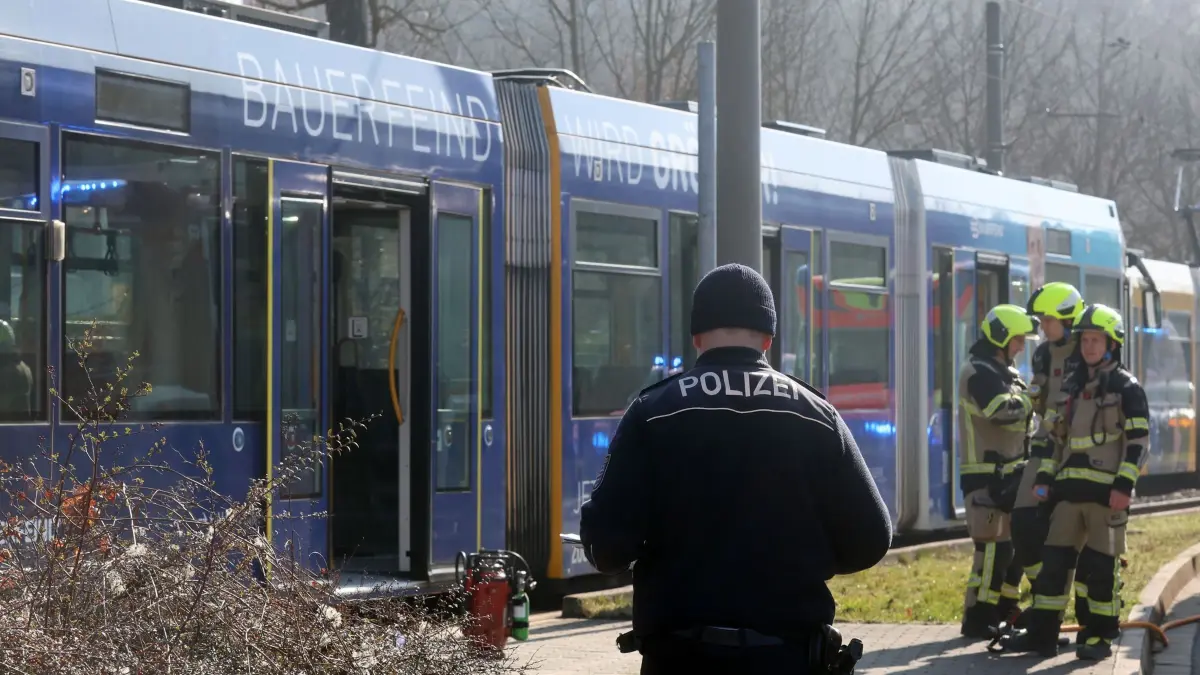 Brandanschlag in Straßenbahn in Gera