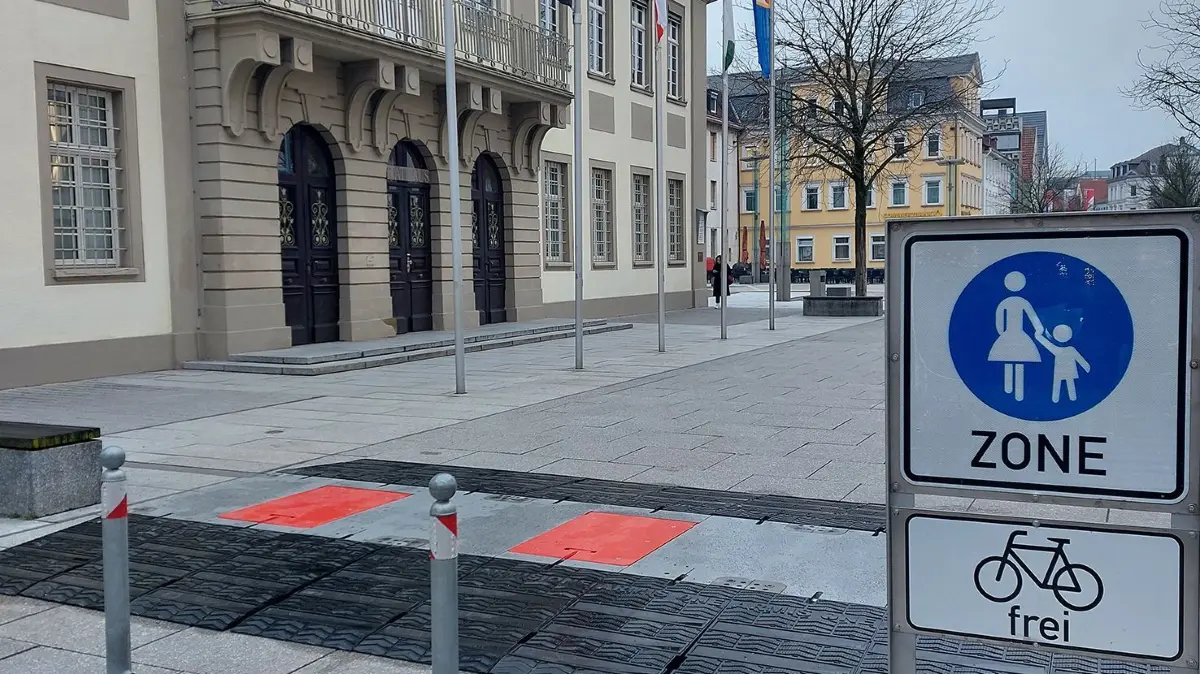 Anti-Terror-Sperren in Göppingen
