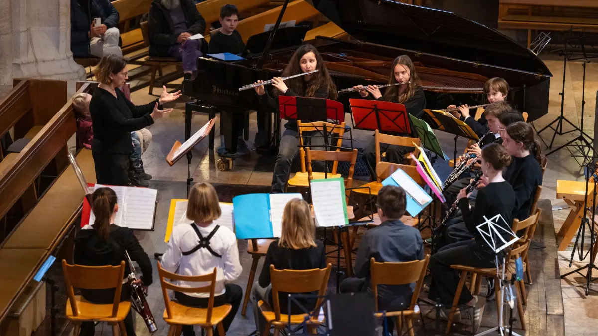 Bläsergala in der Stiftskirche: hier spielt das Ensemble "die flotten Holzwürmer"