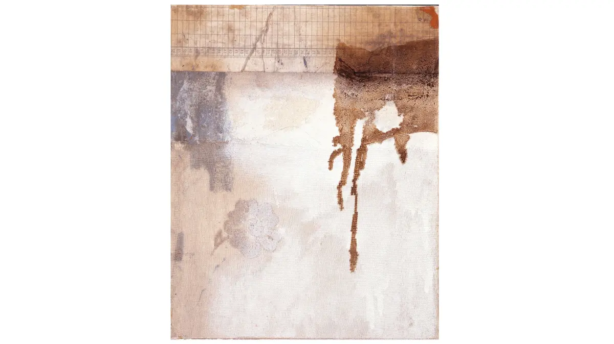 Aus der Sammlung Fried: "Brown Drip" von Robert Rauschenberg.