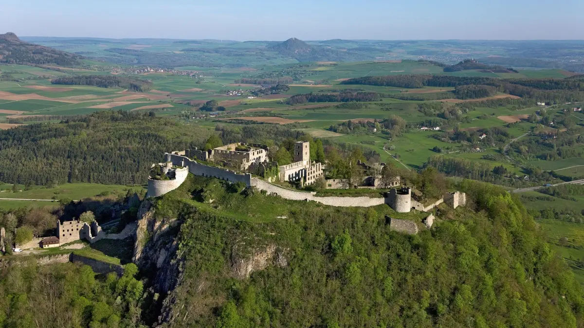 Ein Wochenend-Ausflug zur Burg Hohentwiel lässt sich bestens mit einem Spaziergang durch den angrenzenden Wald verbinden.