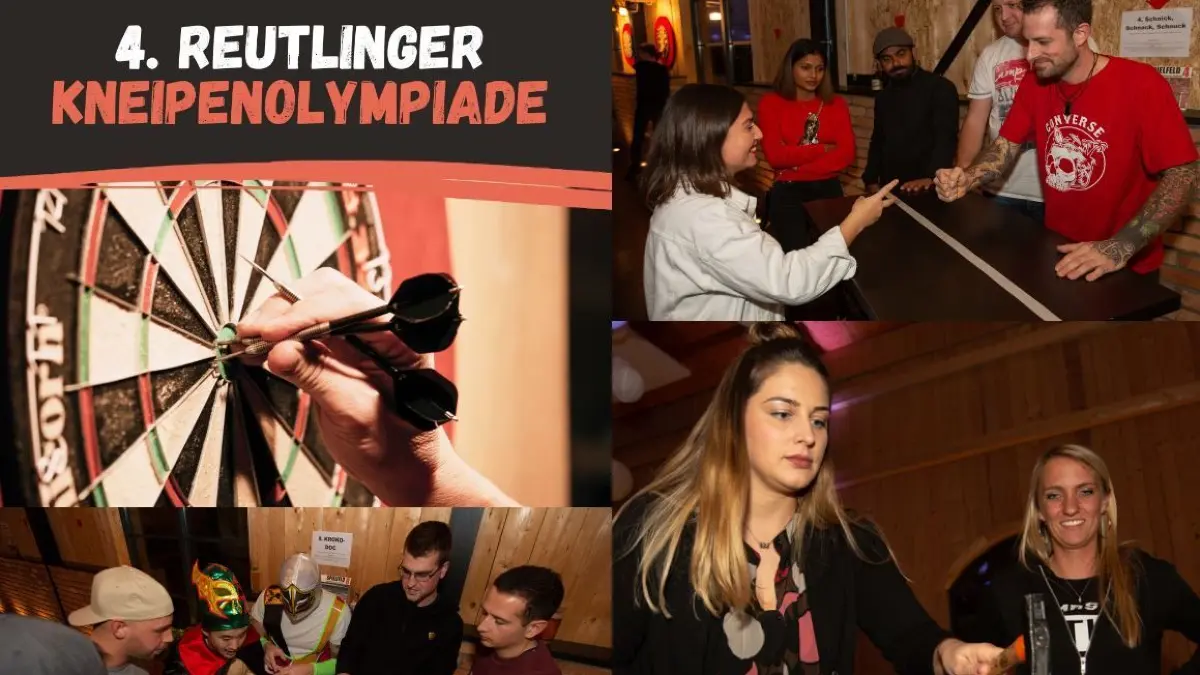 Spiel, Spannung und viel Spaß garantiert: Die 4. Reutlinger Kneipenolympiade im Achalm Hof am 11. April.