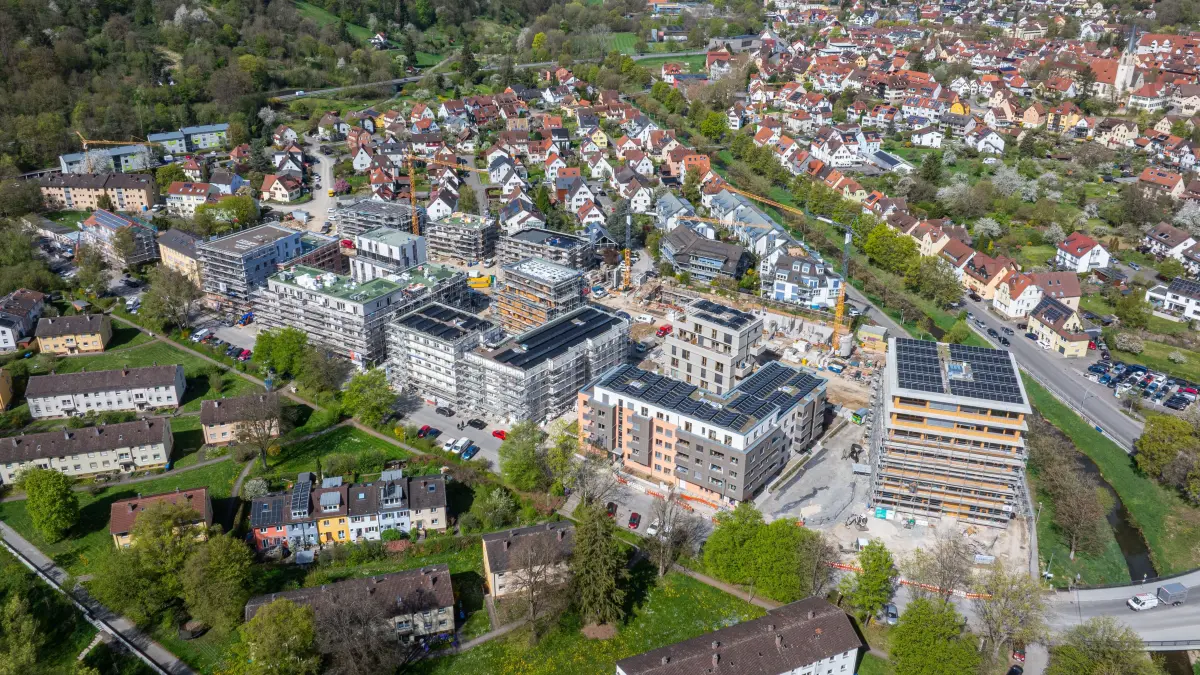 Neubaugebiet Queck-Areal in Lustnau 04 25. Stadtentwicklung, Stadtviertel, Wohnen, Mieten, Bauen.