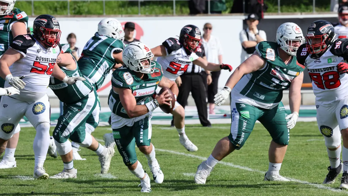 American Football GFL 2025 Testspiel Schwäbisch Hall Unicorns - Düsseldorf Panther 31:19