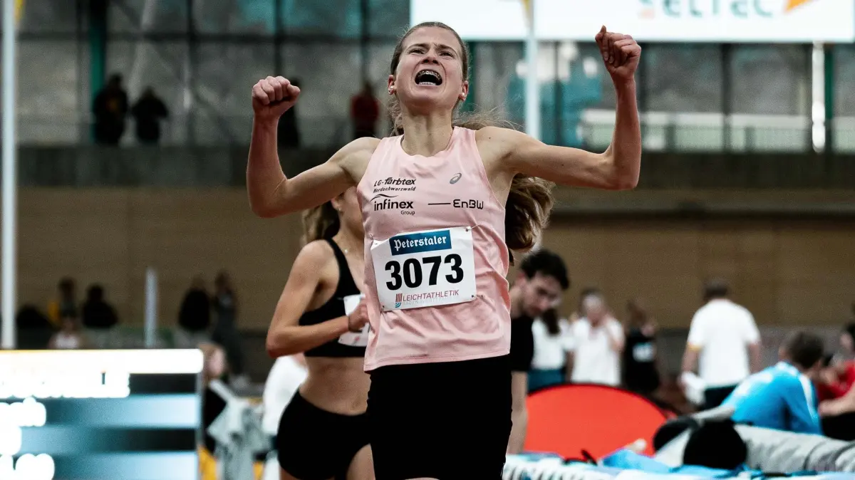 Julia Ehrle (LG Farbtex Nordschwarzwald) ist schon jetzt in einer bestechenden Frühform. Zuletzt bejubelte sie ihren Titel bei der baden-württembergischen Meisterschaft.