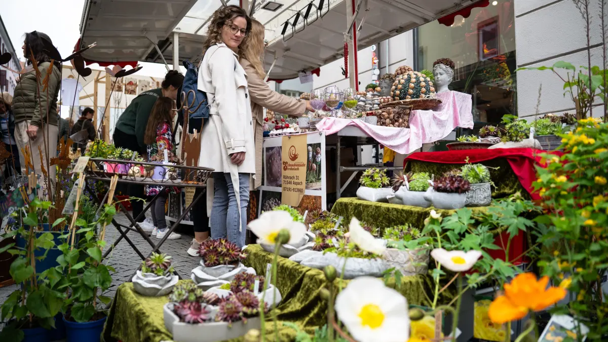 Regionalmarkt, fairer Markt, Klimatag in der Tübinger Altstadt
