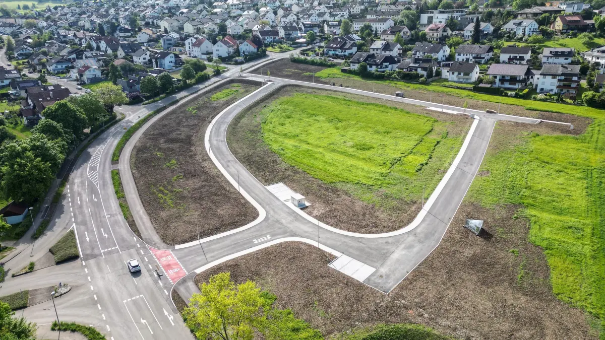 Das Baugebiet Vor Buchhalden ist erschlossen: Das Baugebiet Vor Buchhalden ist erschlossen.