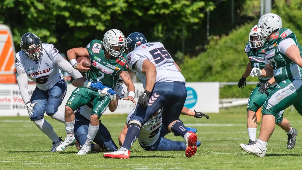 American Football CEFL 2025 Viertelfinale Schwäbisch Hall Unicorns - Warsaw Eagles 16:22