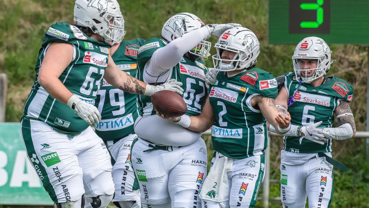 Schwäbisch Hall Unicorns - Munich Cowboys, GFL, American Football, Optima-Sportpark, 28:27