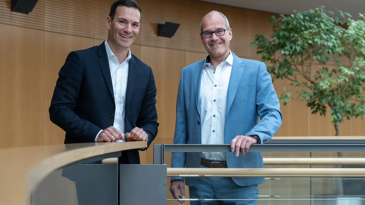 GP, Volksbank: Pressegespräch mit Vorstand v. li. Michael Beschoner, Dr. Kukas Kuhn