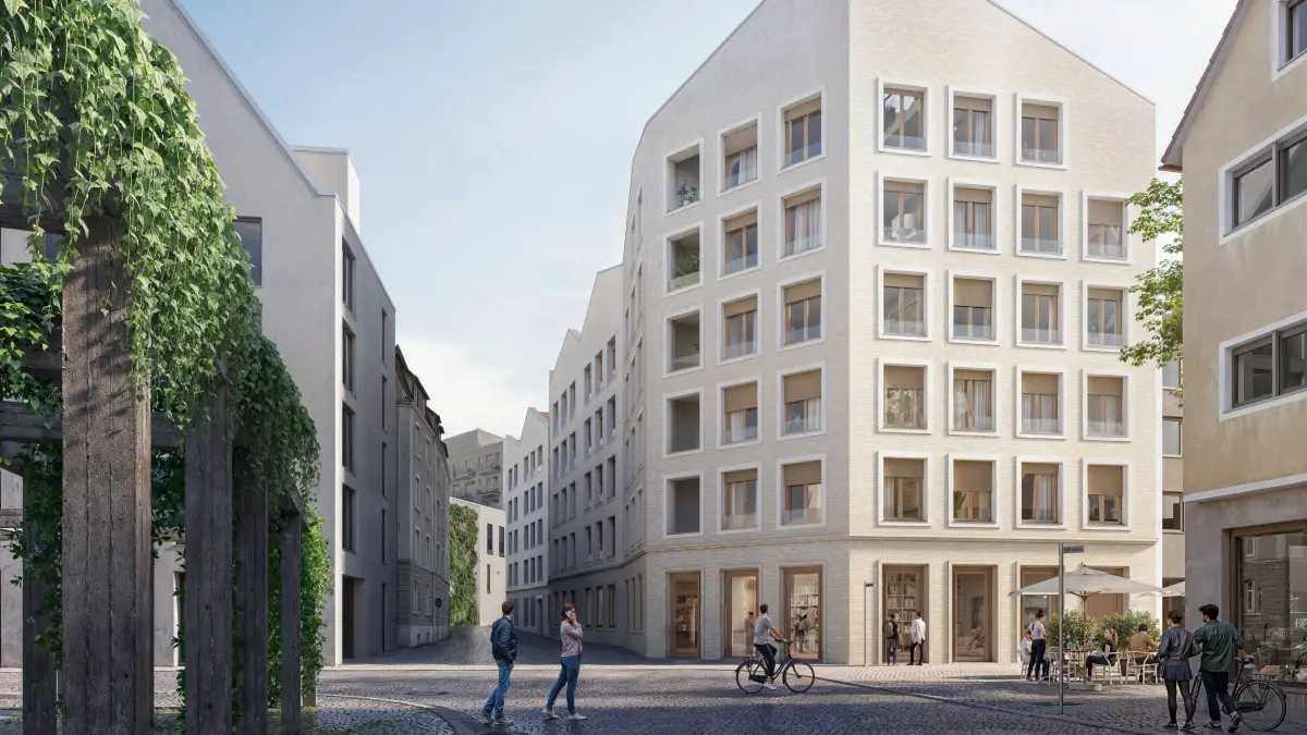 Bauprojekt Wengenviertel Neubau Visualisierung Munk Außenansicht Jakobs