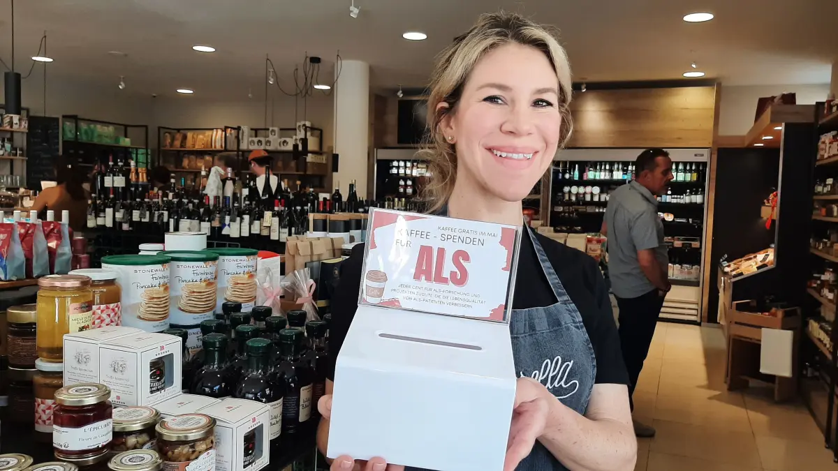 ALS-Charity geht zu Ende: Elizabeth Manning Cicorella in ihrem Feinkostladen in Ulm