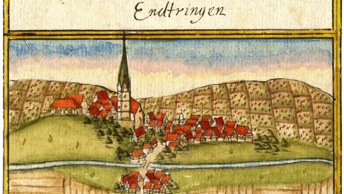 Entringen 1683, Andreas Kieser - Ortsansichten Hauptstaatsarchiv Stuttgart H 107/18 Bd 52 Bl.26