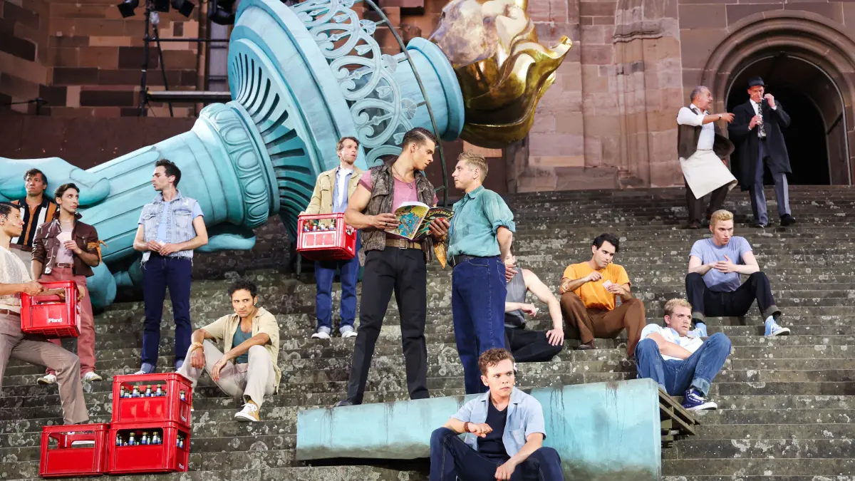 Freilichtspiele Schwäbisch Hall: "West Side Story" von Leonard Bernstein auf der Großen Treppe; Regie: Christian Doll. Musikalische Leitung: Heiko Lippmann