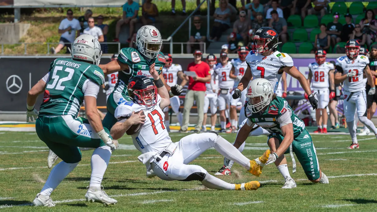 American Football GFL Saison 2025 Schwäbisch Hall Unicorns - Saarland Hurricanes 30:26