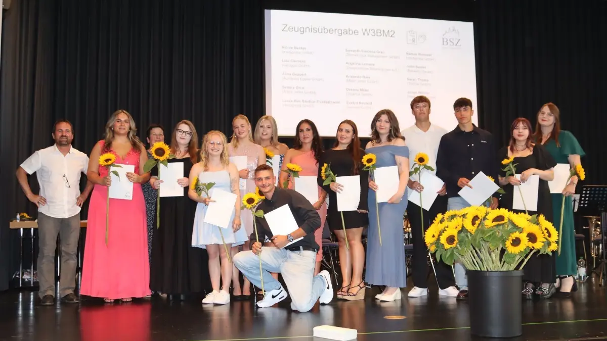 Die W3BM2 war die beste Klasse des Sommerjahrgangs an der Kaufmännischen Berufsschule in Hechingen.