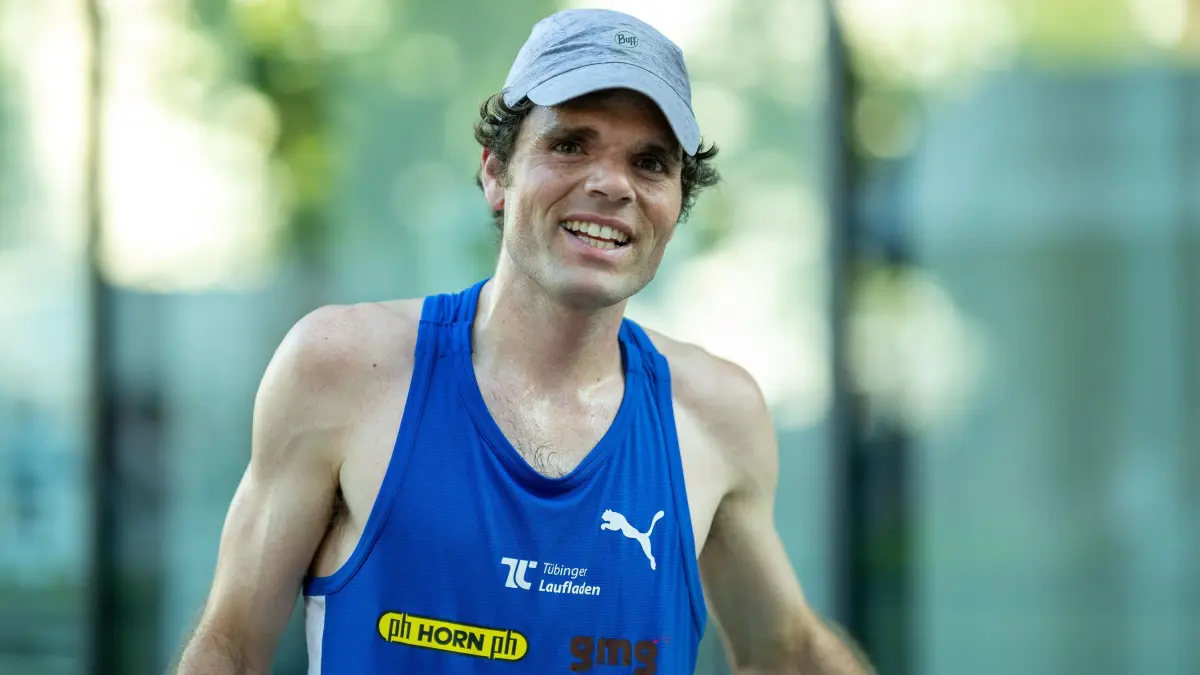 GER, 31. Reutlinger Solcom Altstadtlauf, IGL, Jedermannlauf, 05.07.2025: Lorenz Baum von der LAV,
GER, 31. Reutlinger Solcom Altstadtlauf, IGL, Jedermannlauf, 05.07.2025,
Eibner-Pressefoto/Sascha Walther