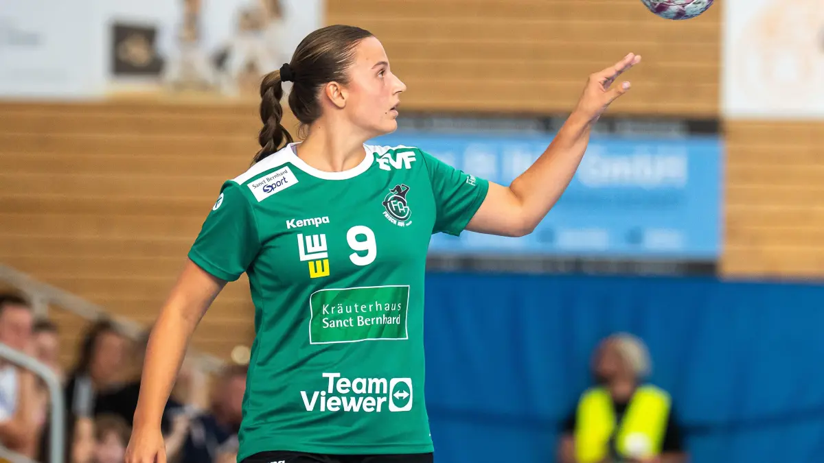 Frisch Auf Goeppingen vs. HB Ludwigsburg, Handball, Testspiel, Spielzeit 2025/2026, 18.07.2025: Gianina Bianco (Frisch Auf Frauen, #09) am Ball, Frisch Auf Goeppingen vs. HB Ludwigsburg, Handball, Testspiel, Spielzeit 2025/2026, 18.07.2025
Foto: Eibner-Pressefoto/Michael Schmidt