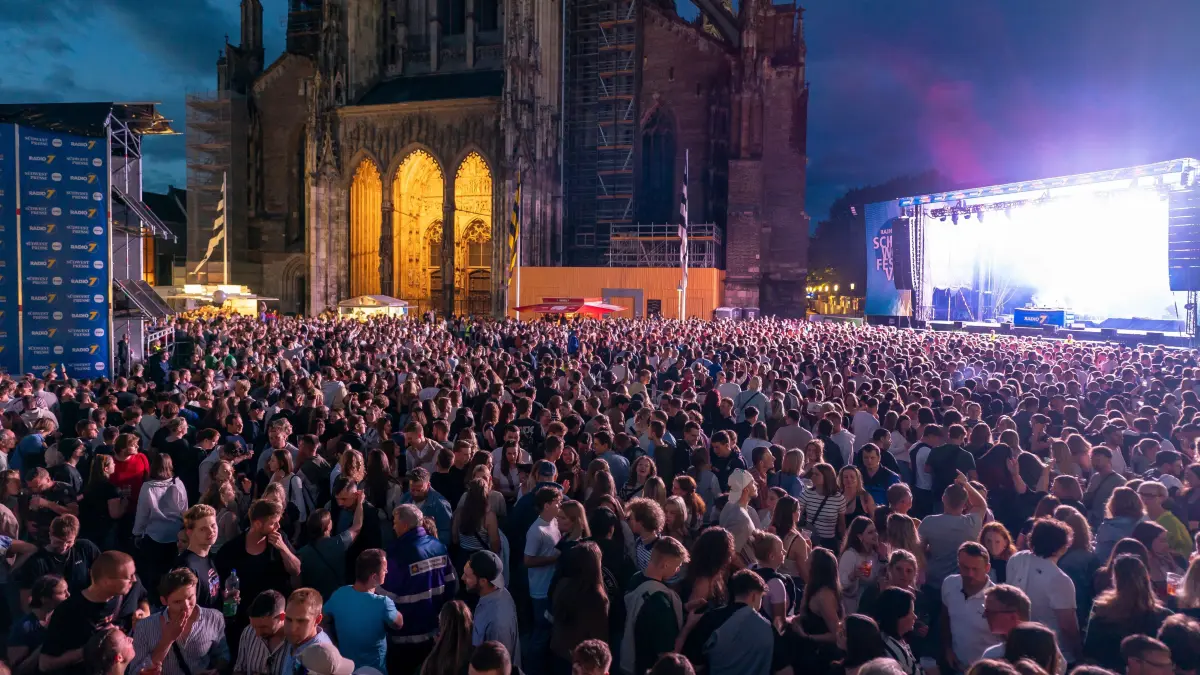 Schwörmontag Ausklang in der Stadtmitte Ulm