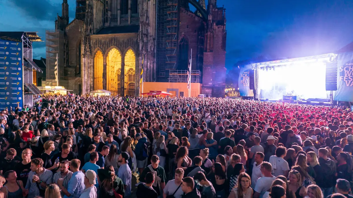 Schwörmontag Ausklang in der Stadtmitte Ulm
