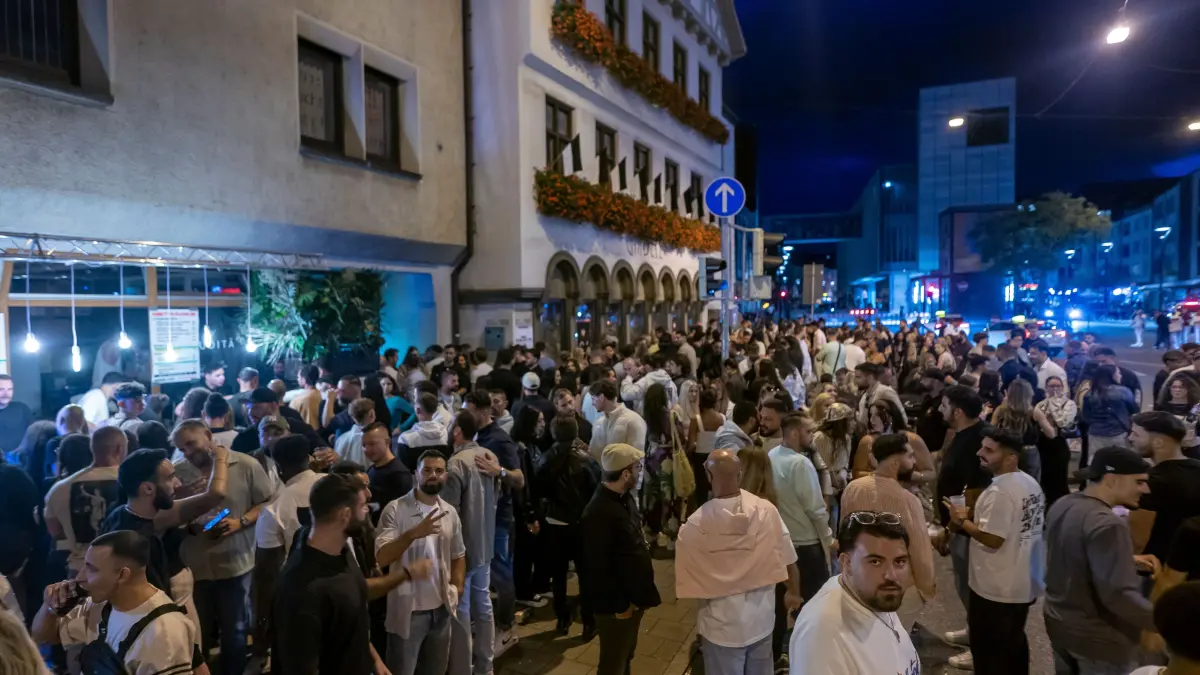 Schwörmontag Ausklang in der Stadtmitte Ulm
