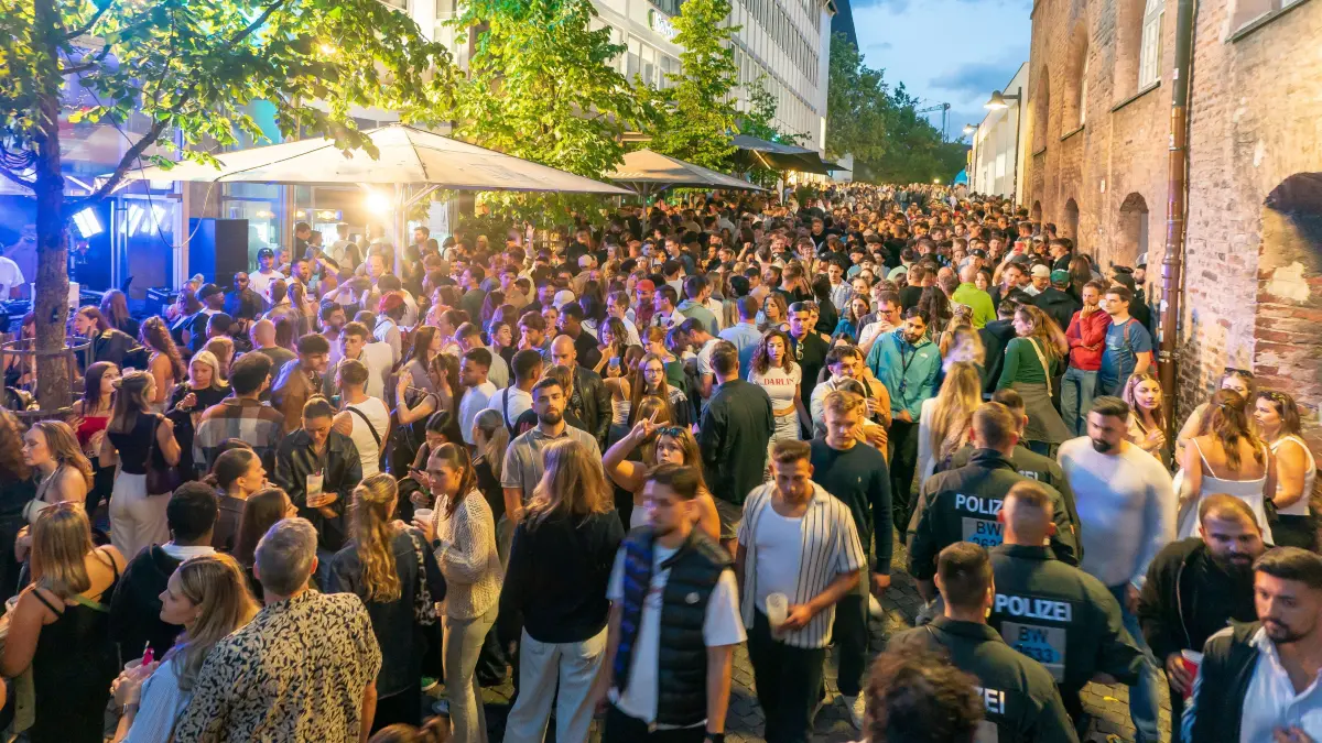 Schwörmontag Ausklang in der Stadtmitte Ulm