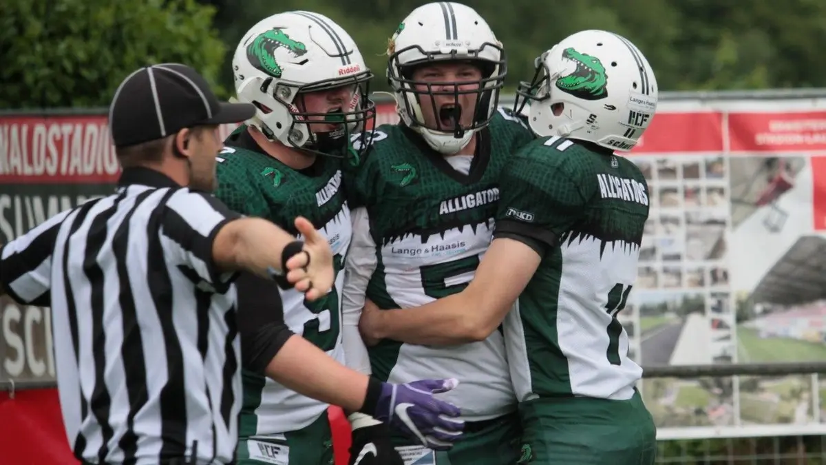 Touchdown für die Albstadt Alligators in der Football-Bezirksliga BaWü.