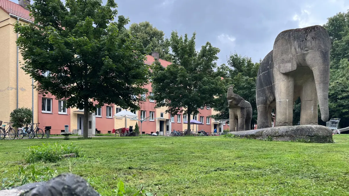 Die Elefantensiedlung in Neu-Ulm wurde in den 50er Jahren gebaut.