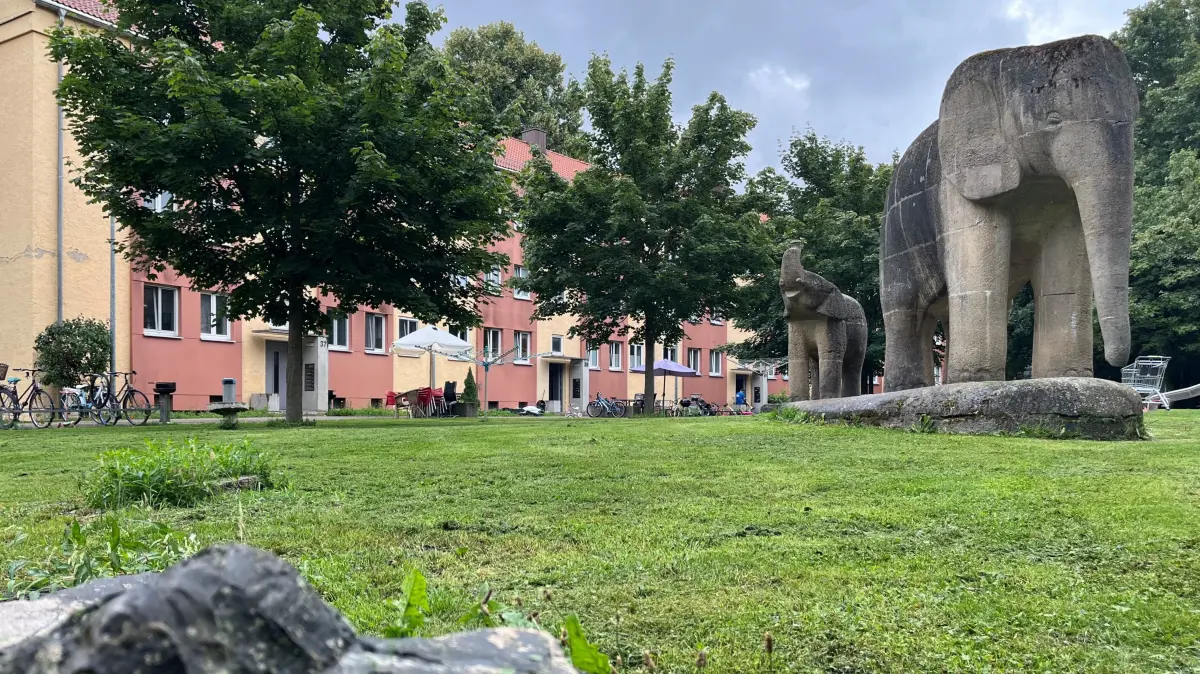 Die Elefantensiedlung in Neu-Ulm wurde in den 50er Jahren gebaut.