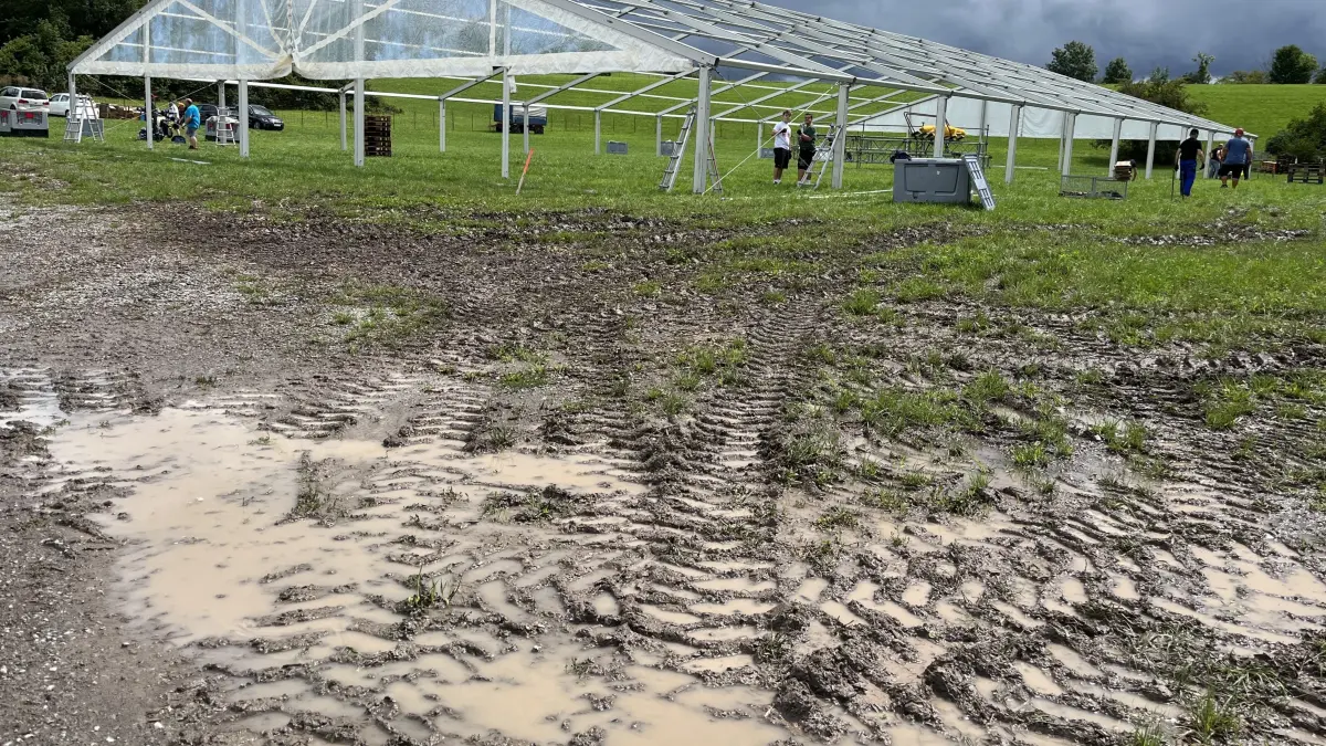 Motocross Gaildorf 2025 MX Masters MSC Aufbau Zelt