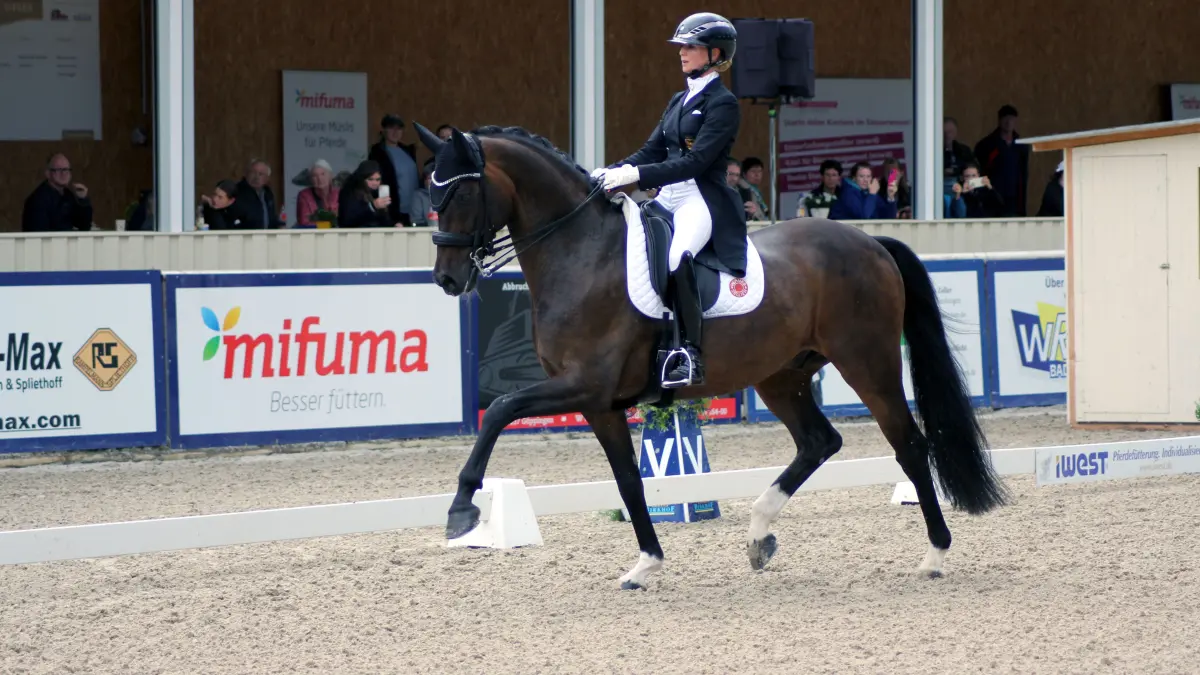 Mit dem Sieg in der Qualifikation zum Louisdor-Preis hat Olympiasiegerin Jessica von Bredow-Werndl beim Dressurfestival auf dem Birkhof das Finalticket gelöst.