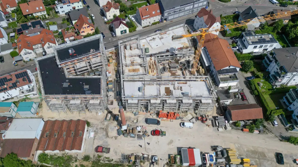 Baustelle in der Betzinger Ortsmitte (Egelhaaf-Areal)